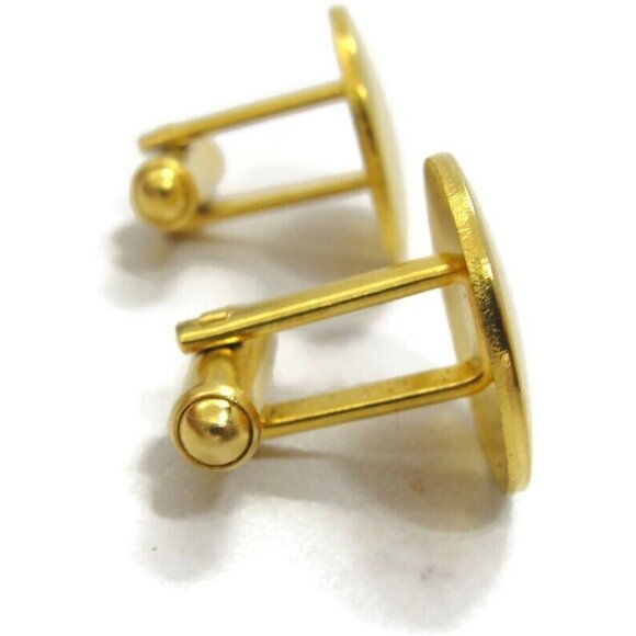 Polished Gold Tone Cufflinks Phoenix Bird Hallmark Wedding Tux Vintage - Picture 2 of 15